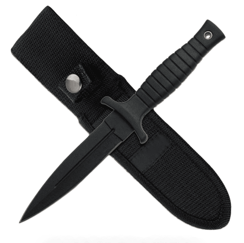 Black Ops Dual Double Edged Dagger Fixed Blade Boot Knife